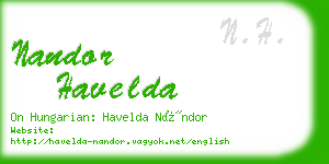 nandor havelda business card